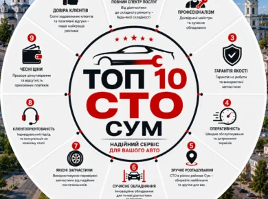 ТОП 10 СТО Сум: рейтинг, відгуки та як обрати